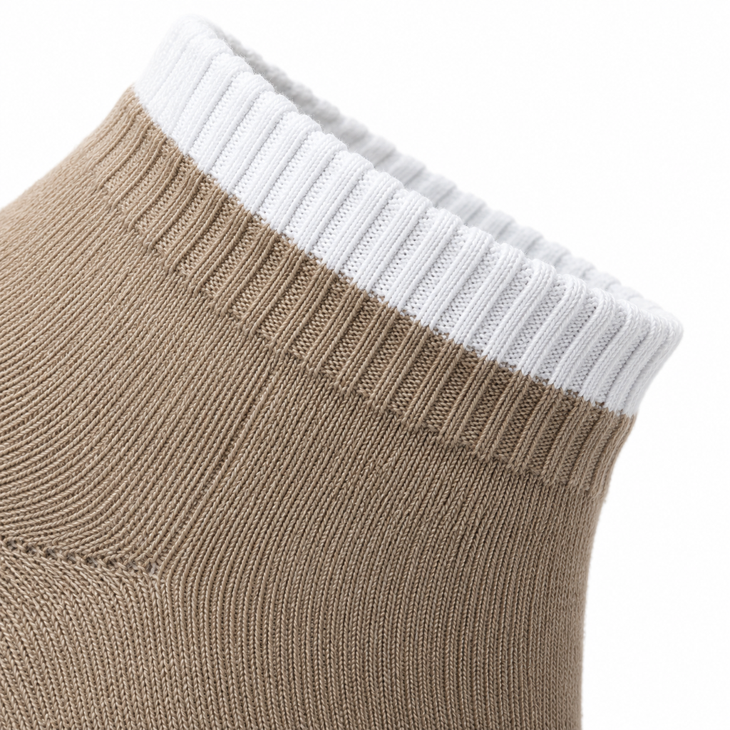 Kevorix contrast cuff ankle socks pack of 6 flat lay