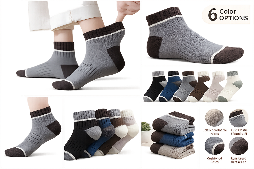 Kevorix breathable ankle socks pack of 6