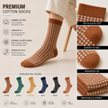 Kevorix checkered cotton crew socks pack of 6